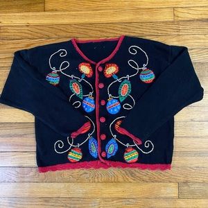 Super Fun Urban Renewal Vintage Holiday Cardigan